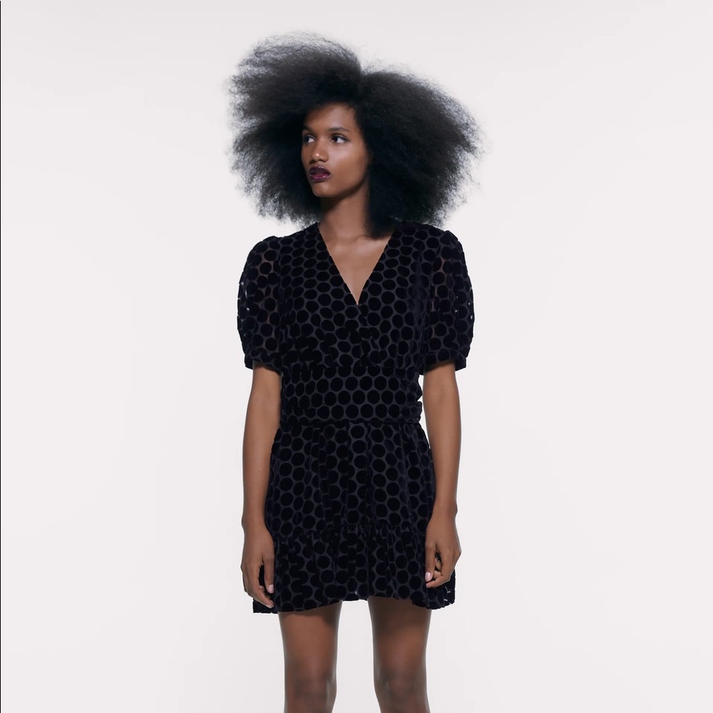Velvet Polka Dot Zara Dress